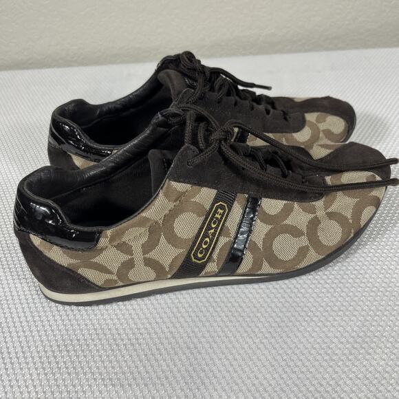 COACH KATHLEEN Brown Classic Women’s Sneakers Size 6.5M - Picture 2 of 12